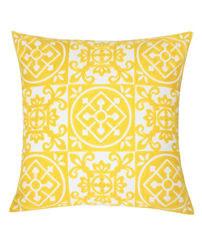 Homey Cozy Ariana Cotton Square Decorative Throw Pillow - Intensery