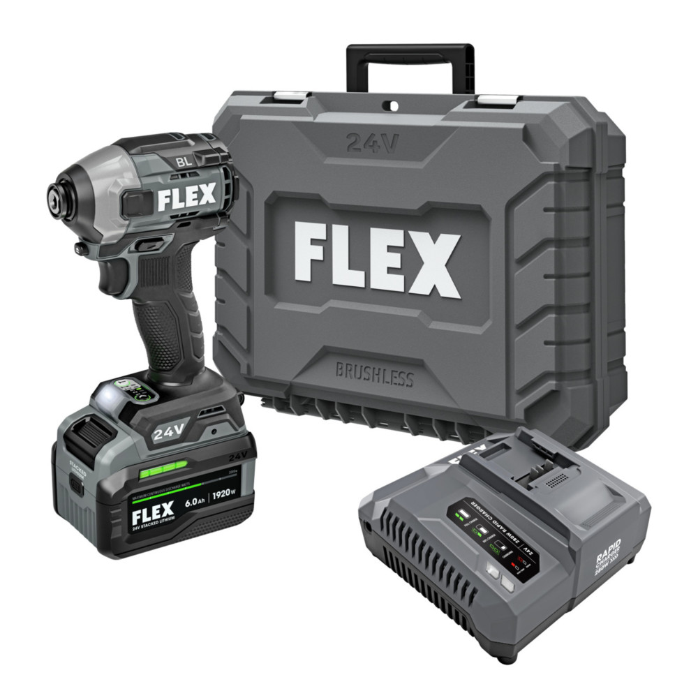 Flex 24V 1/4 Hex Impact Driver w/ Multi-Mode Stacked-Lithium Kit - Intensery