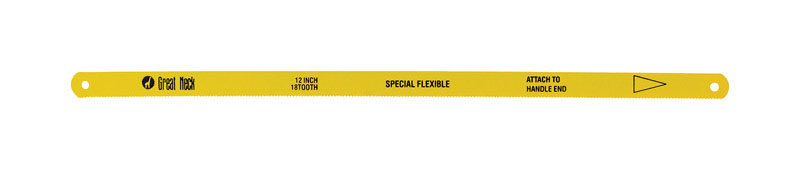Great Neck 12 in. Carbon Steel Hacksaw Blade 18 TPI 2 pk - Intensery