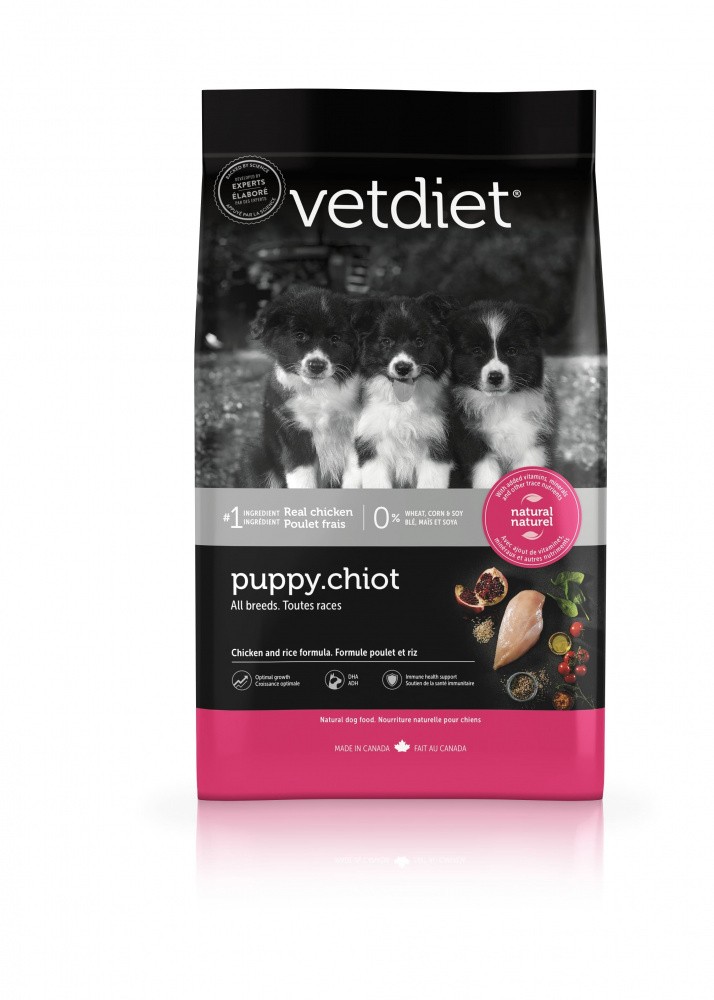 Vetdiet Chicken and Rice Formula Puppy All Breeds Dry Dog Food - 6 lb Bag - Intensery
