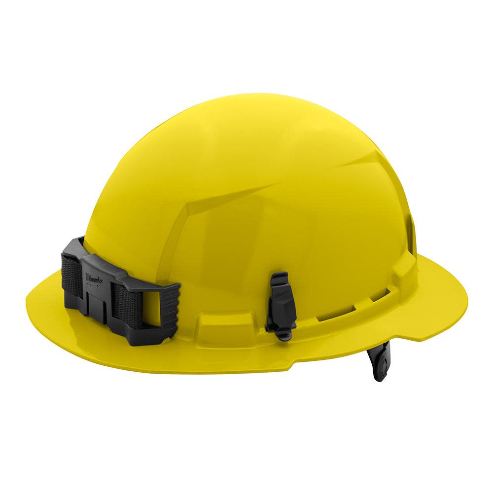 Milwaukee Yellow Full Brim Hard Hat with 6pt Ratcheting Suspension Type 1 Class E - Intensery