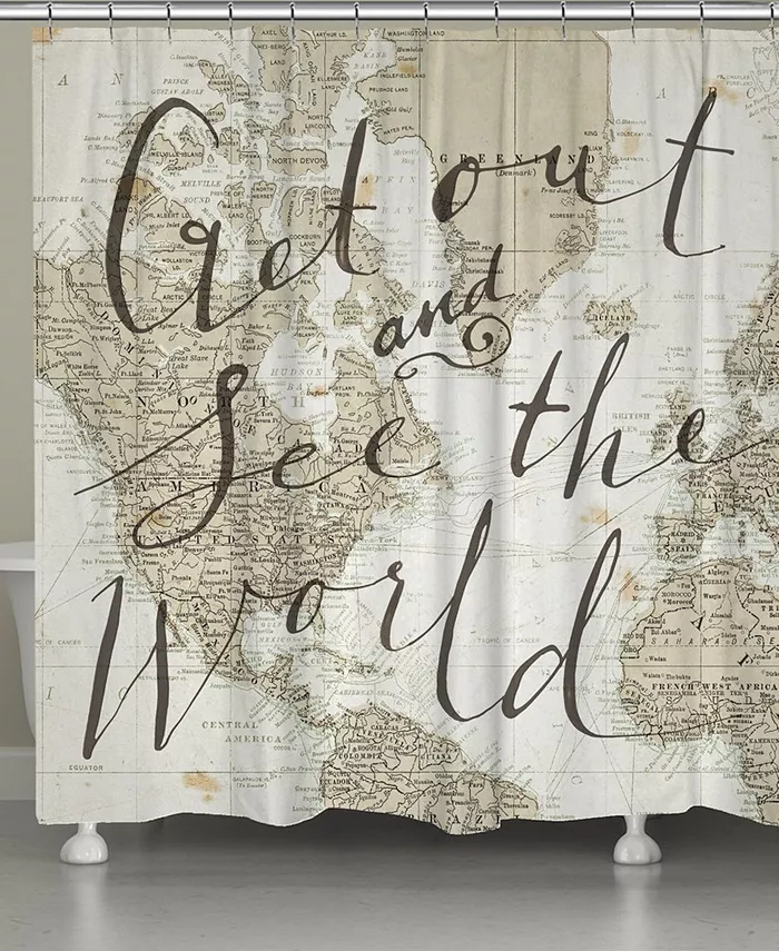 Laural Home Get Out and See the World Shower Curtain - Intensery