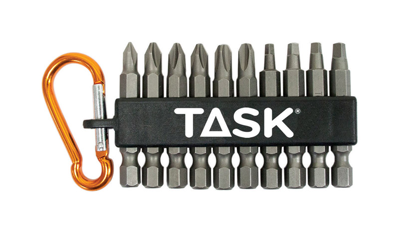 Task Tools Phillips/Square 2 in. L Carabiner Bit Clip Steel 10 pc - Intensery