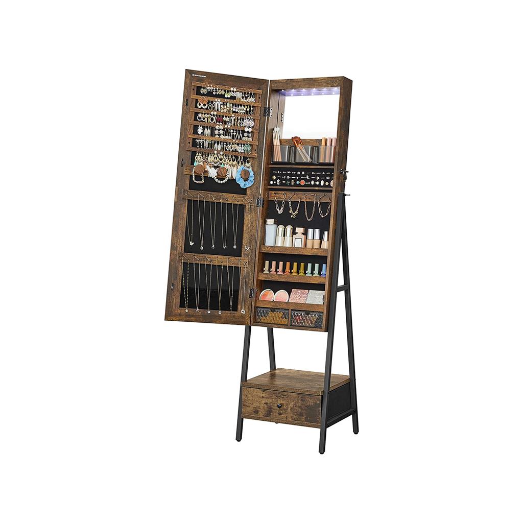 SONGMICS LED Jewelry Cabinet Standing - Intensery