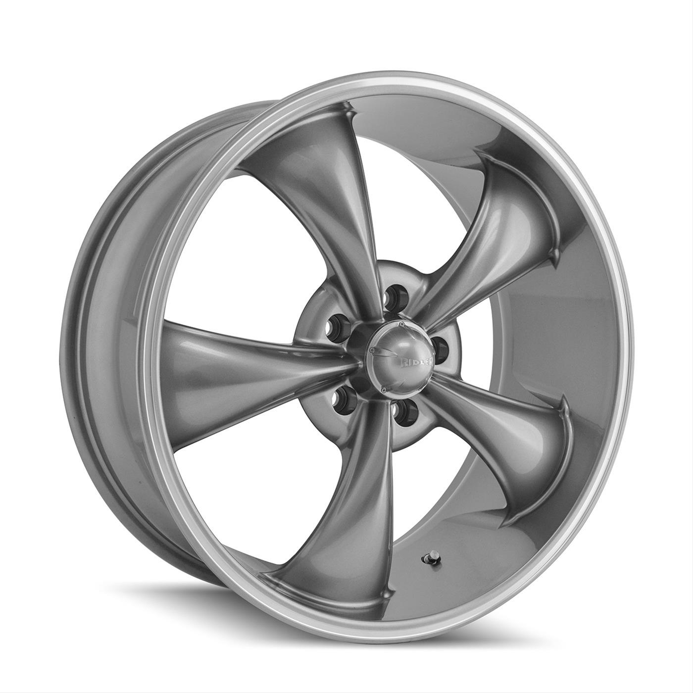 Ridler 695-8873G Ridler 695 Series Gloss Gray with Machined Lip Wheels - Intensery