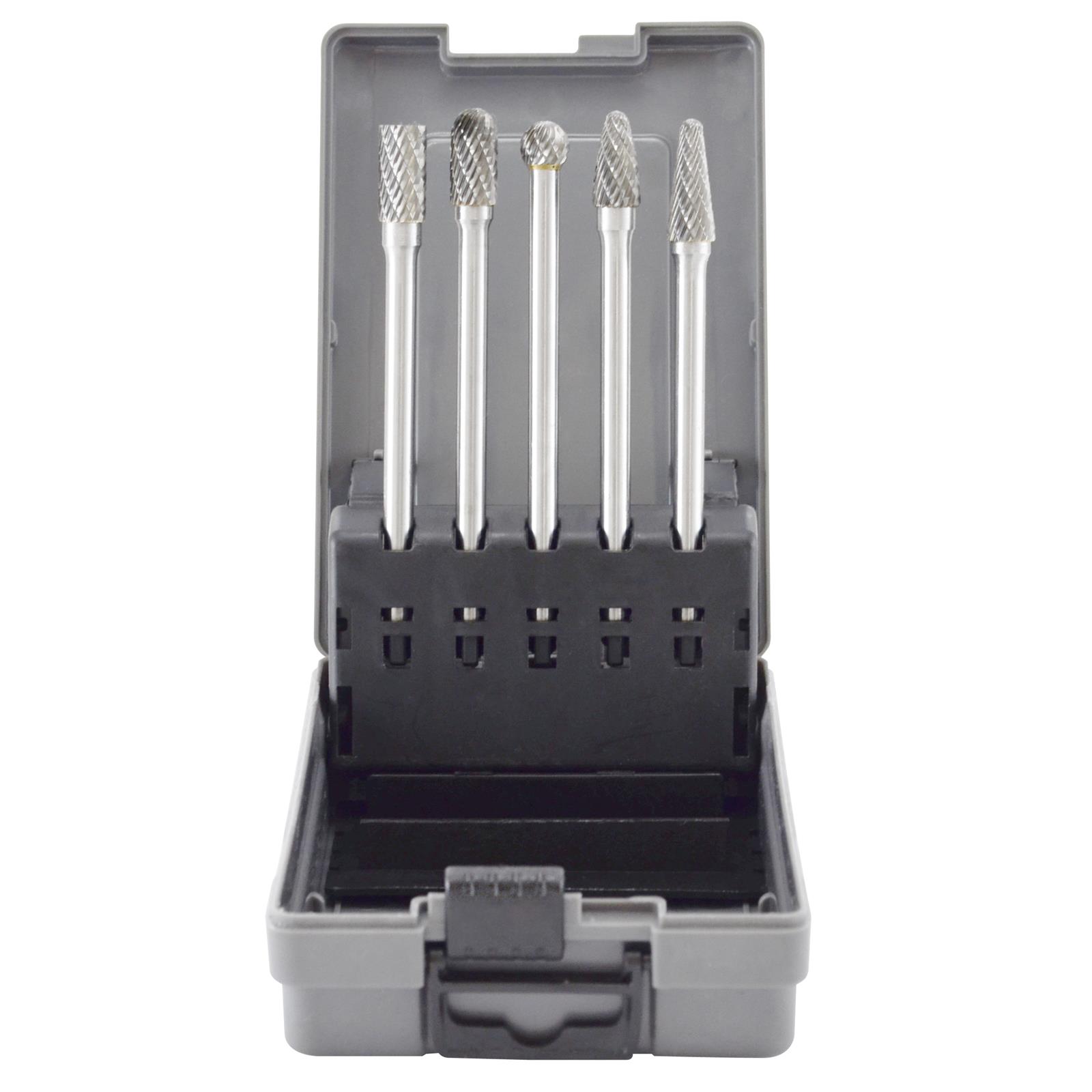 Astro Pneumatic Tool Company 2185 Astro Pneumatic Tool Company 5-Piece Double-Cut Carbide Rotary Burr Sets - Intensery