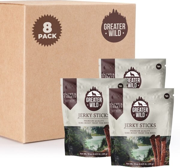 Greater Wild Premium Beef Flavored Jerky Dog Treats - Intensery