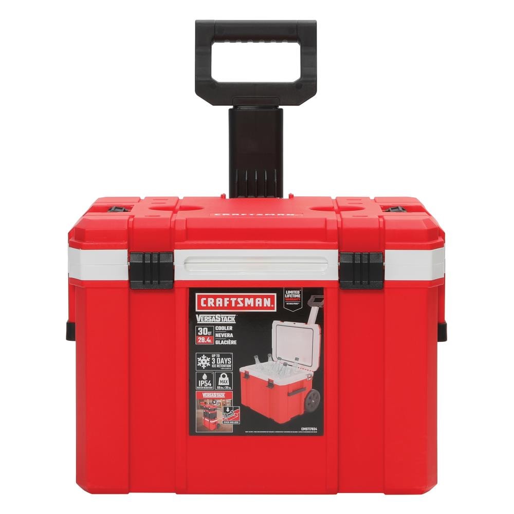 CRAFTSMAN VERSASTACK 30-Quart Wheeled Insulated Chest Cooler CMST17824 - Intensery