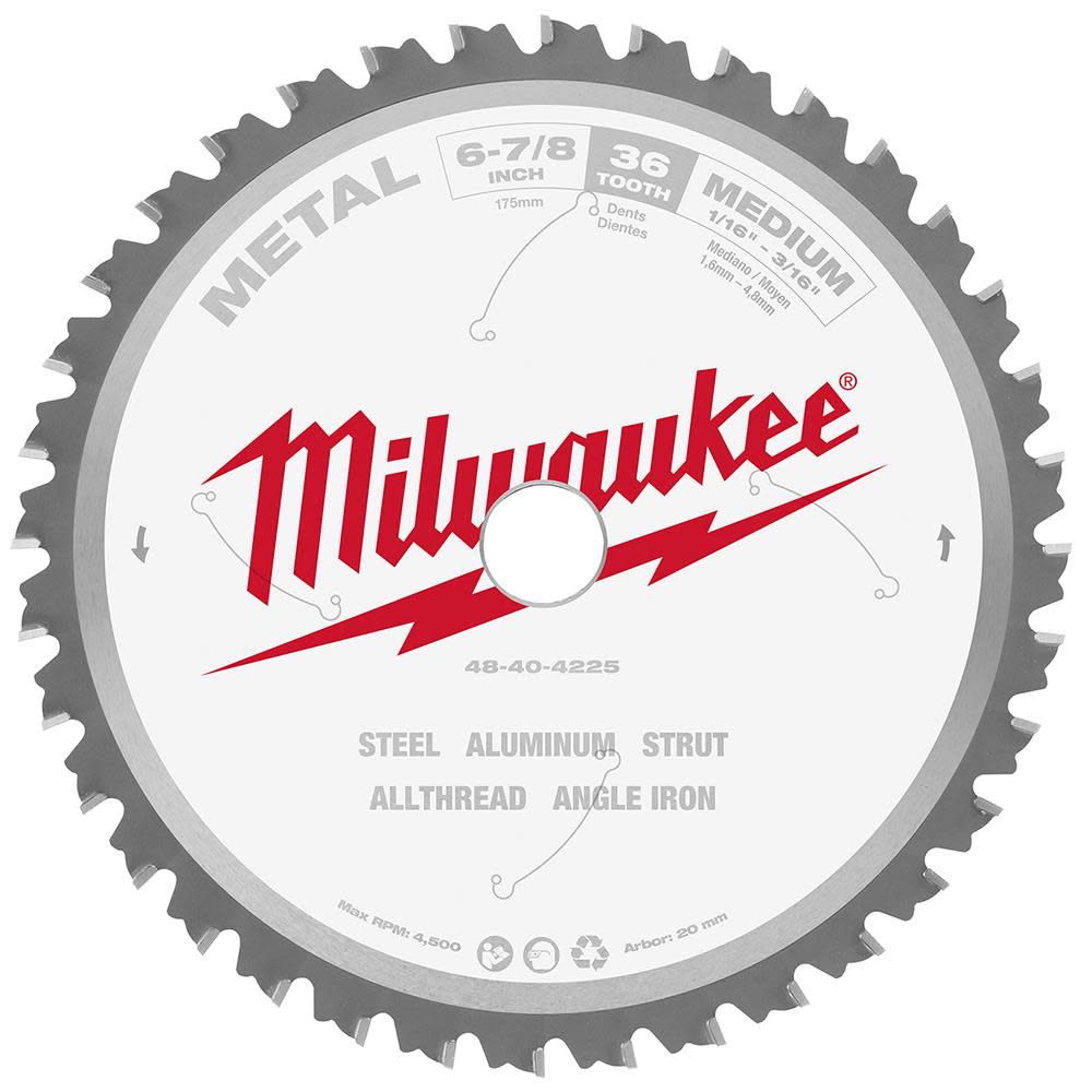 Milwaukee 6 7/8 Circular Saw Blade Metal Cutting - Intensery