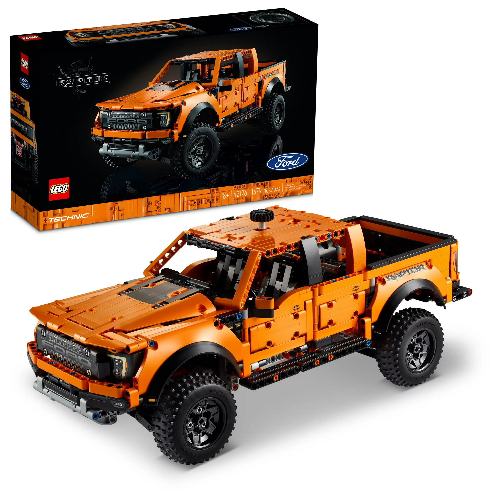 LEGO Technic Ford F-150 Raptor 42126 Model Building Kit (1，379 Pieces) - Intensery