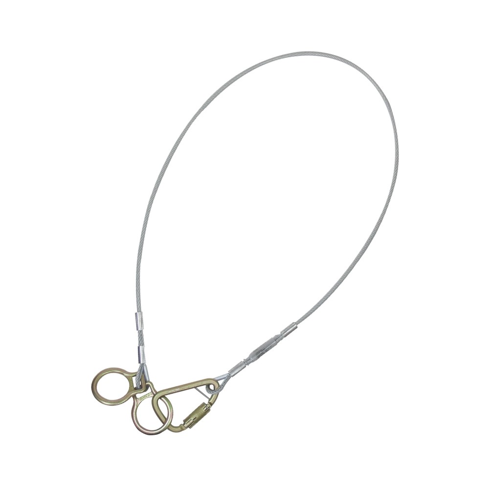 FallTech 6and#8242; Carabiner Sling Anchor with Galvanized Steel Cable - Intensery