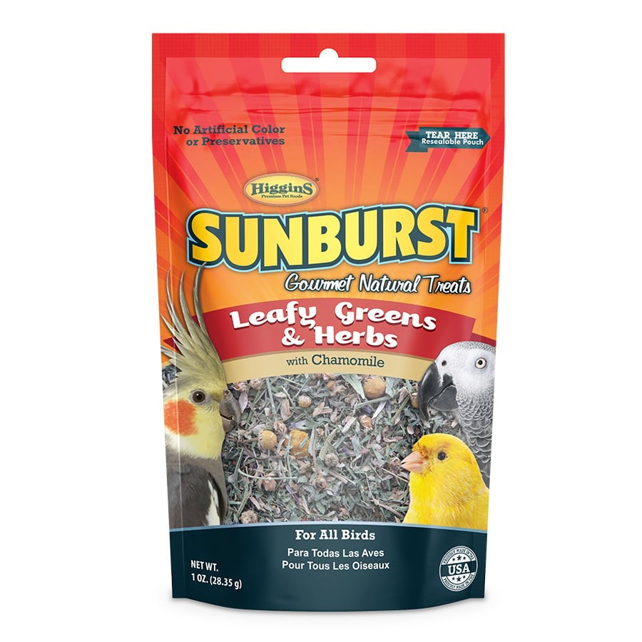 Higgins Sunburst Gourmet Treats Leafy Greens and Herbs - 1 oz - Intensery