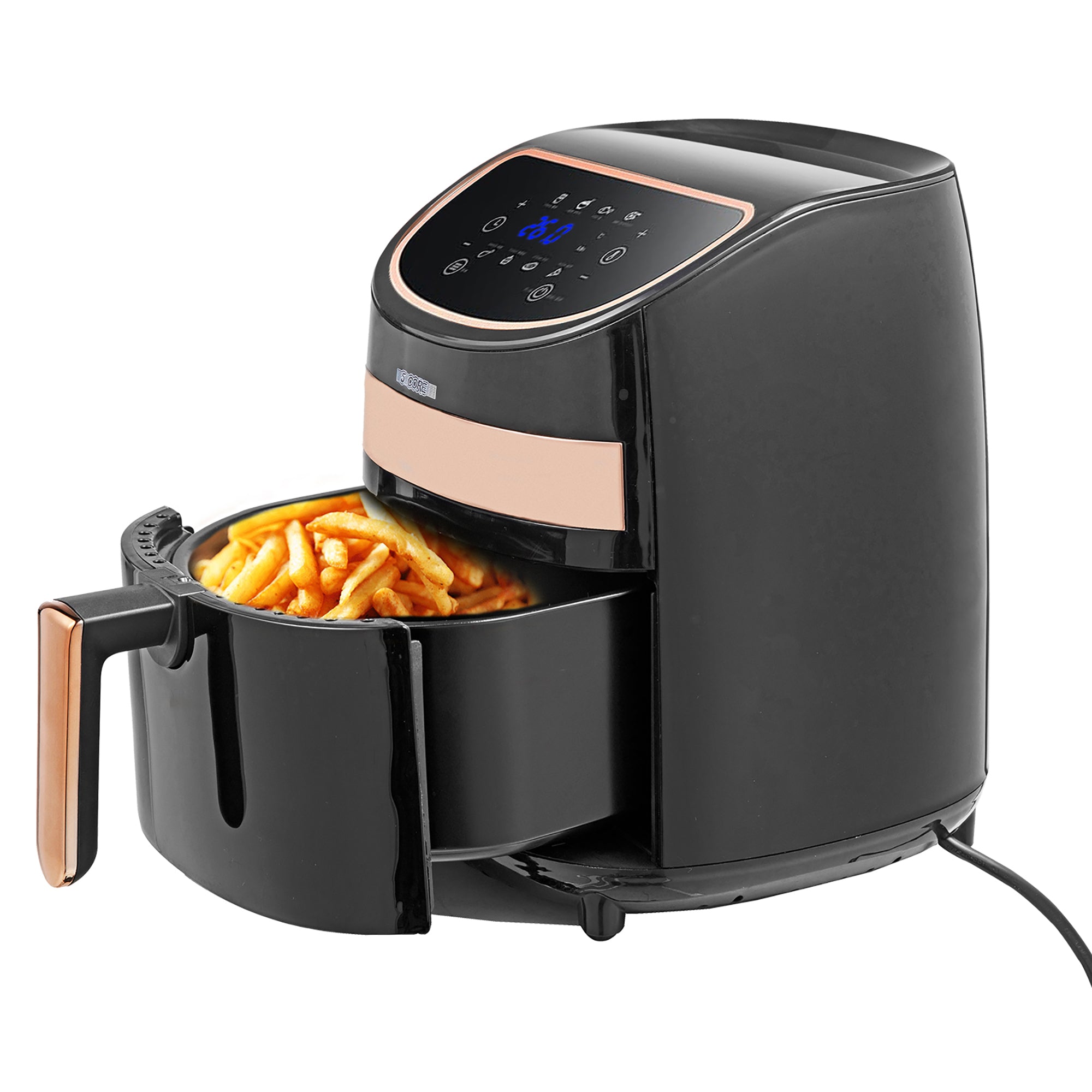 5 Core Air Fryer Oven 3.2 Quart (3 Liter)| 4-in-1 Black Airfryer, Bake, Roast, Reheat, Space-saving & Low-noise, 85% Oil-less, Nonstick| Large Touch S - Intensery