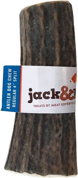 Jack and Pup Small Split Elk Antler Dog Chew Treats， 4-in - Intensery