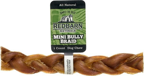 Redbarn Naturals Mini Braided Bully Sticks Dog Treats - Intensery