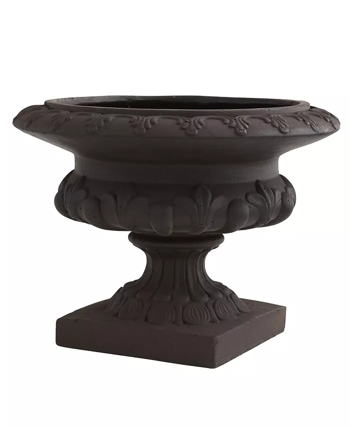 Nearly Natural 12.5-In. H Iron-finish Decorative Urn - Indoor Outdoor - Intensery