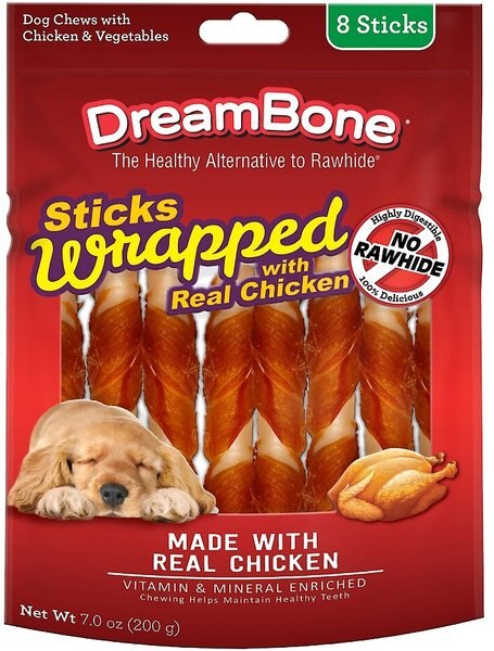 DreamBone Large Chicken Wrapped Stick Dog Treat - Intensery