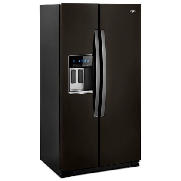 21 cu ft Side-by-Side Black Stainless Steel Refrigerator - Intensery