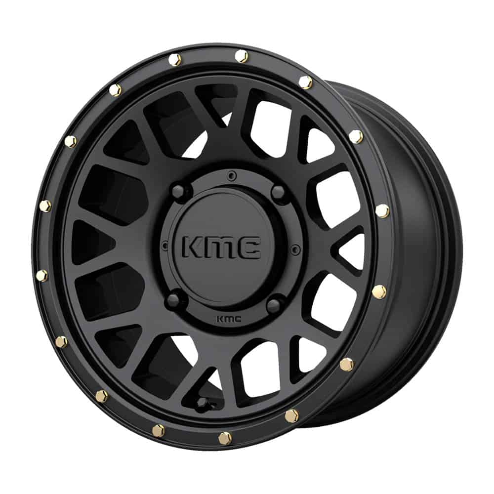 KMC Powersports KS135 GRENADE KS135 14X7 4X156 S-BLK 38MM - Intensery