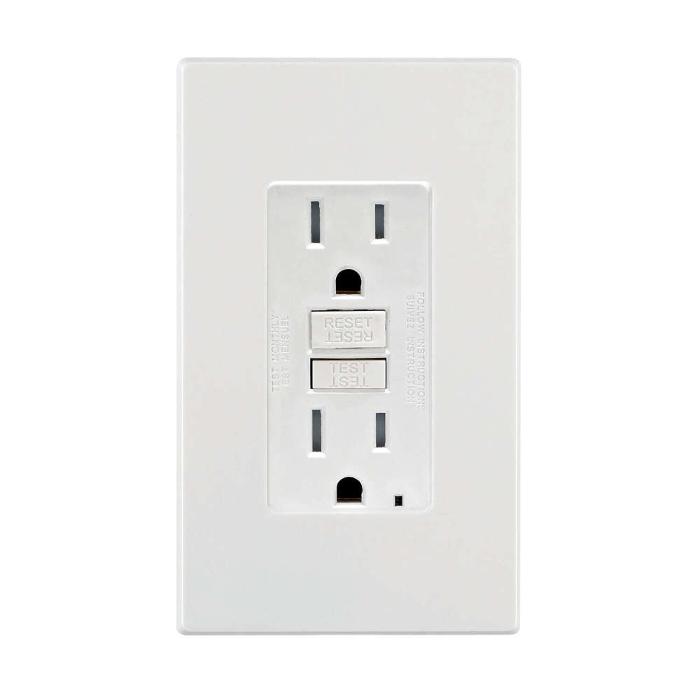 Leviton SmartlockPro GFCI Outlet 15A 125V White NEMA 5-15R - Intensery
