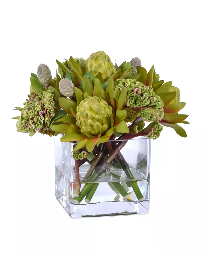 Winward Silks Permanent Botanicals Waratah in Vase - Intensery