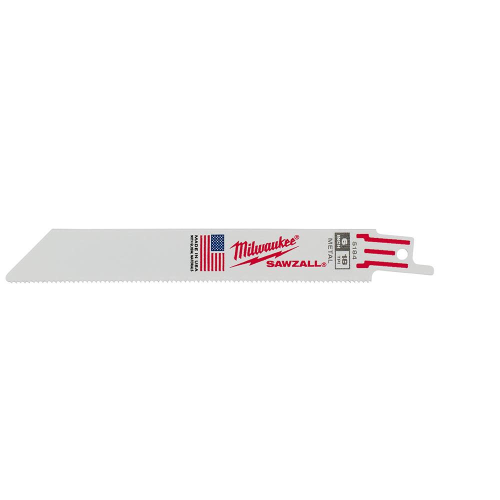 Milwaukee 6 in. 18 TPI Thin Kerf SAWZALL Blades (50 Pack) 48-01-6184 from Milwaukee - Intensery