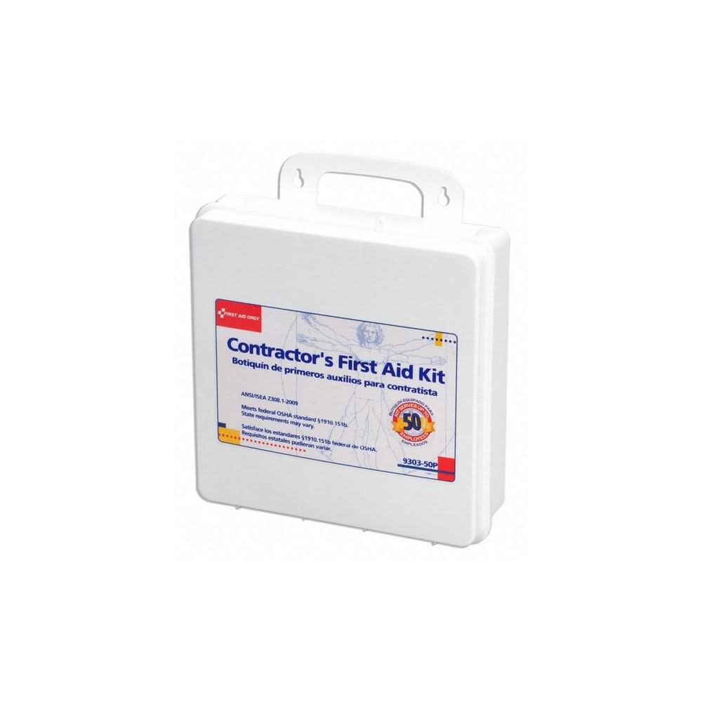 First Aid Only Contractors First Aid Kit 50 Person Plastic Cas - Intensery