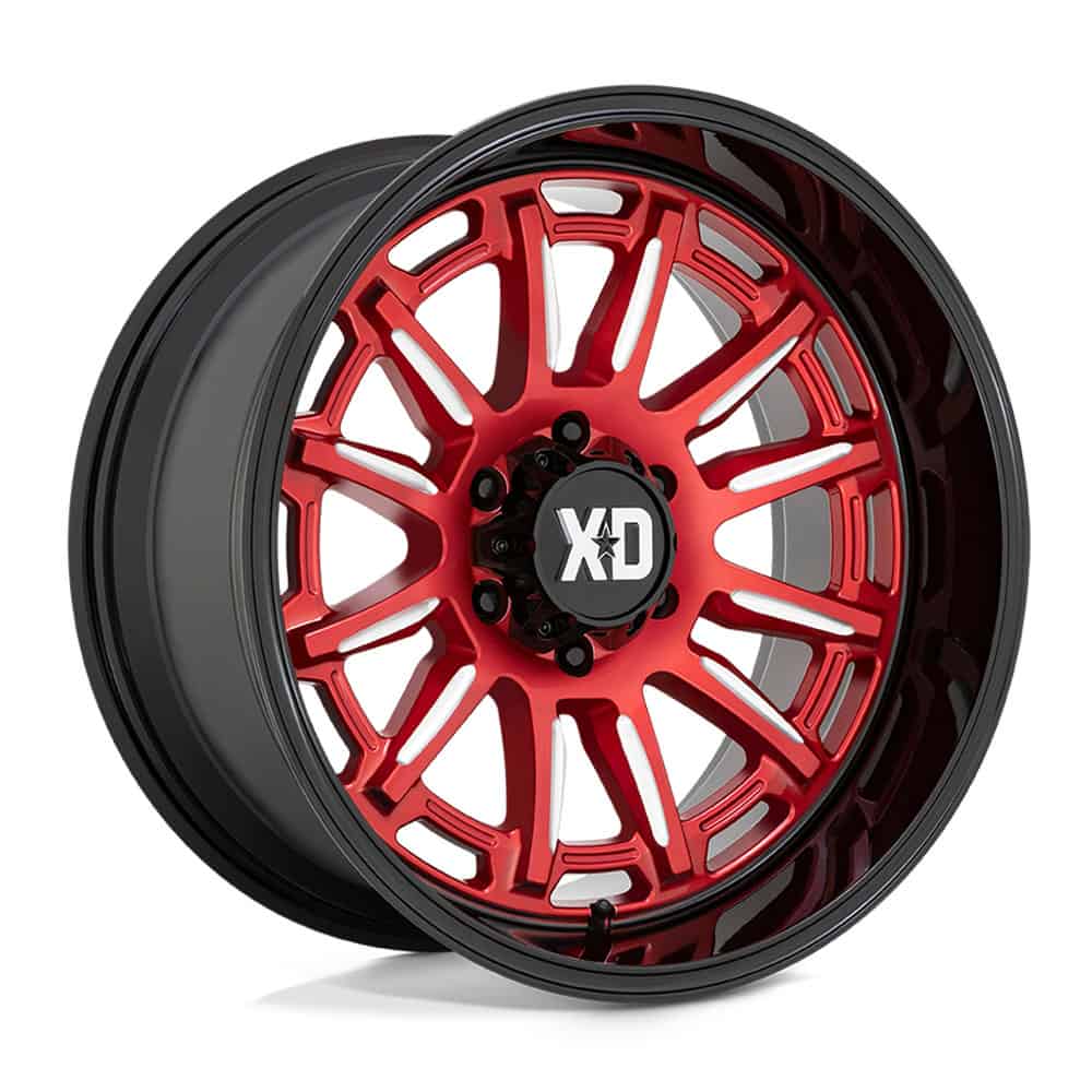XD Wheels XD865 20X10 6X5.5 RED-MILL BLK-LP -18MM - Intensery