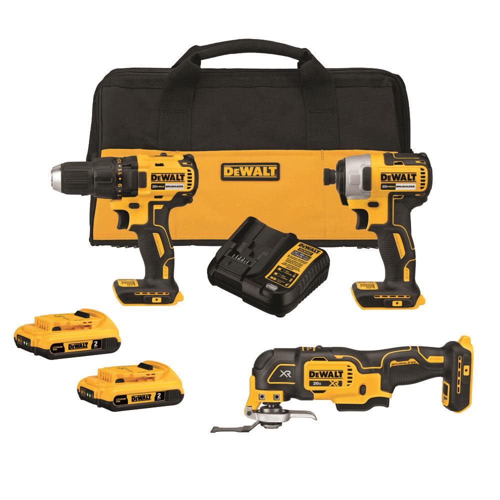DEWALT 20V MAX Brushless 3 Tool Combo Kit - Intensery