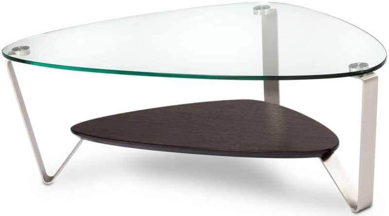 BDI Dino Small Espresso Stained Oak Triangular Coffee Table - Intensery