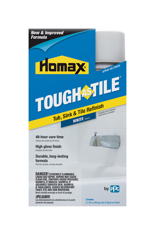 Homax Tough As Tile Gloss White Bathtub and Tile Refinishing Kit 32 oz - Intensery