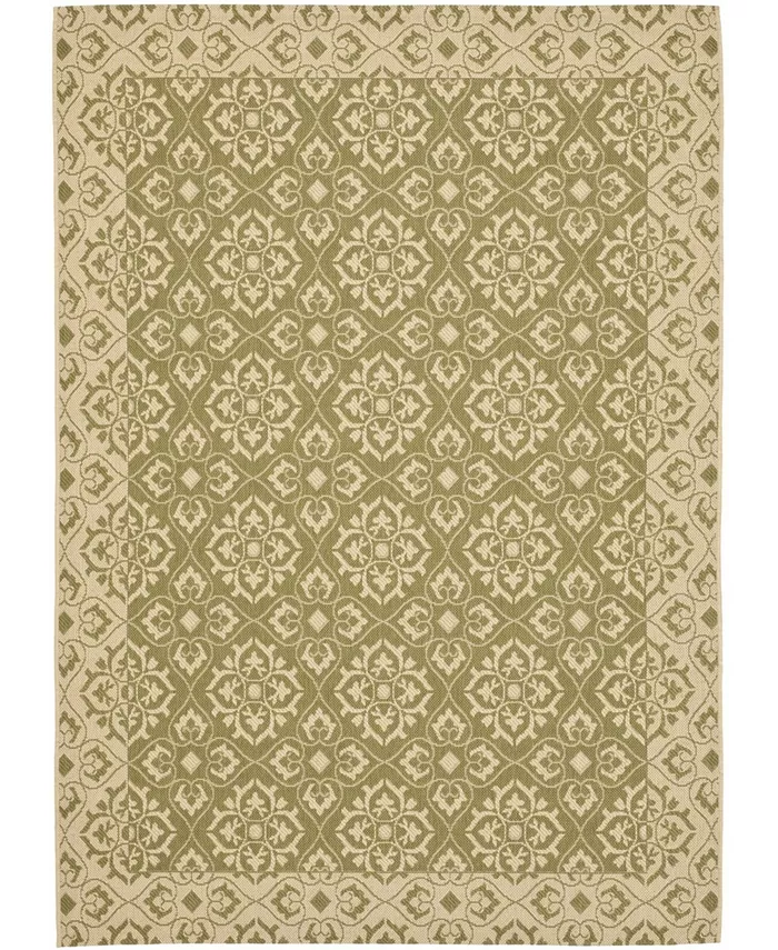 Safavieh Courtyard Green and Creme 7'10