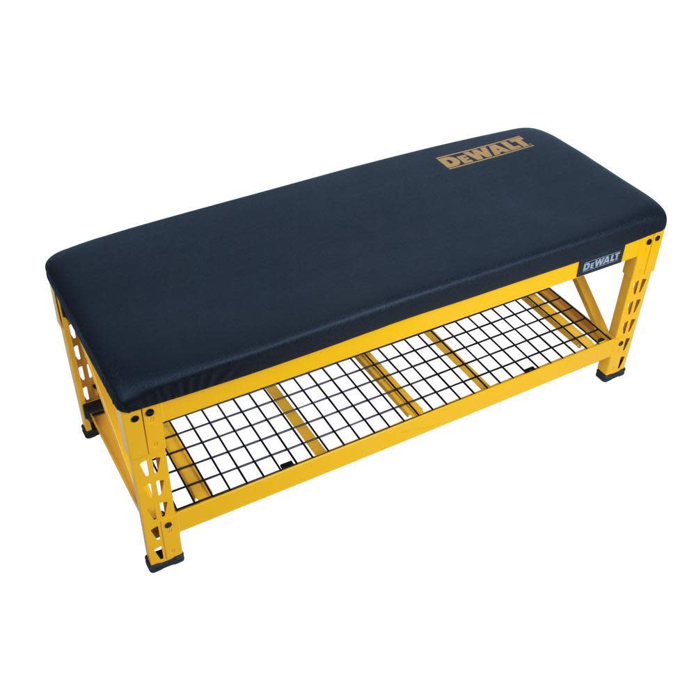Garage Bench with Wire Grid Storage Shelf - Intensery