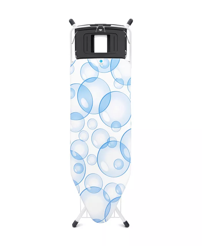 Brabantia Ironing Board with Foldable Steam Unit Holder， Perfectflow Cover and bonus Foldable Linen Rack - Intensery