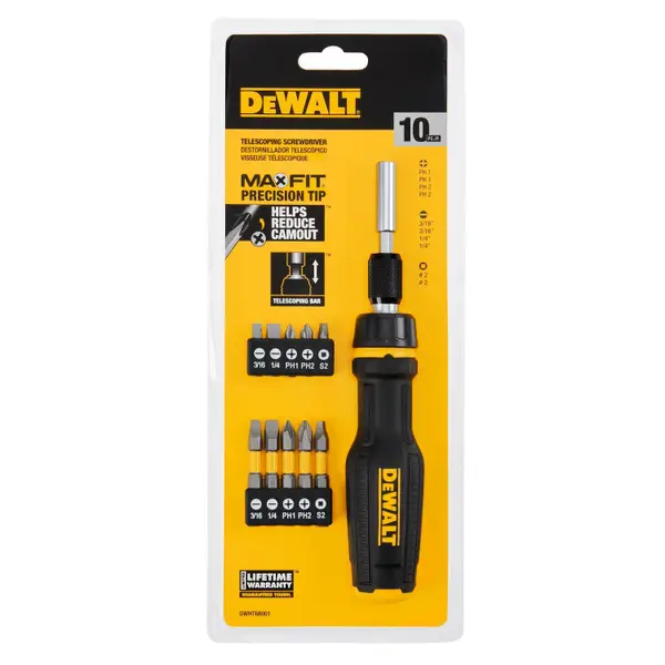 DEWALT MAX FIT Telescoping Multi-Bit Screwdriver Set - Intensery