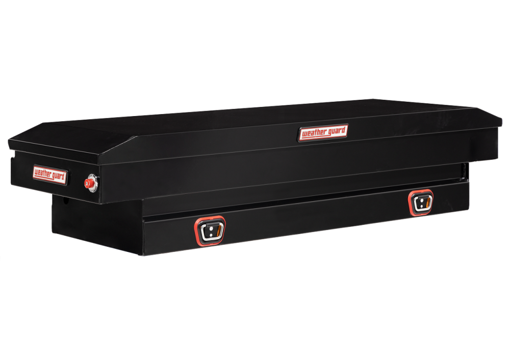 Weather Guard Saddle Truck Tool Box Steel Compact Gloss Black - Intensery