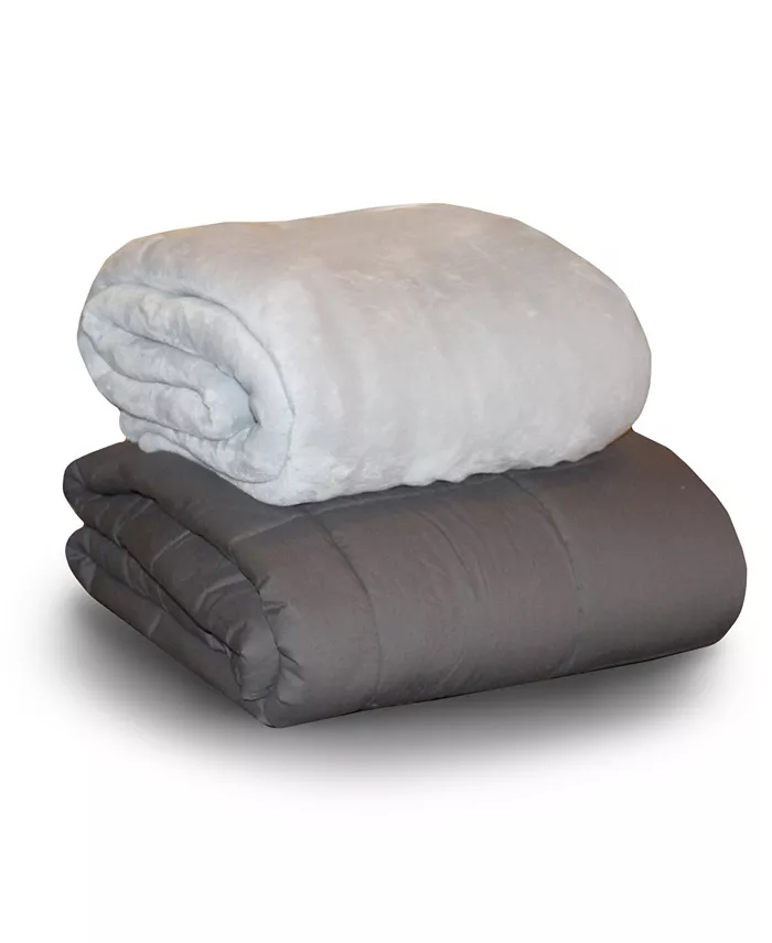 DreamLab 15lb Weighted Blanket with Removable Washable Cover - Intensery