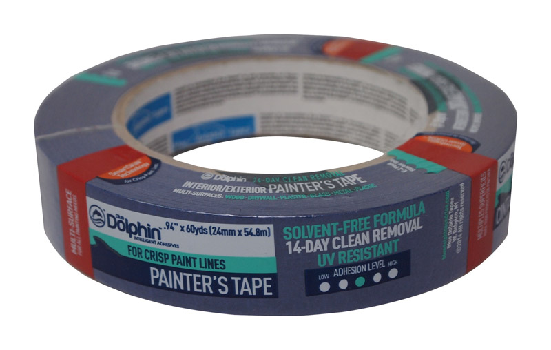 Blue Dolphin 0.94 in. W X 60 yd L Blue Medium Strength Painter\u0027s Tape 1 pk - Intensery