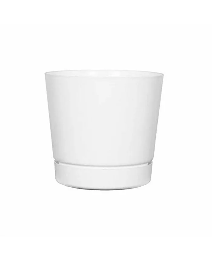 Novelty (#10062) Full Depth Round Cylinder Pot， White， 6 Inch - Intensery