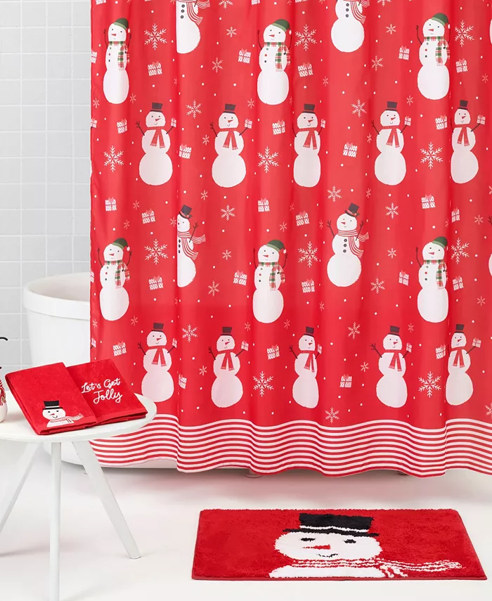 Home for the Holidays Jolly Snowman Christmas Bathroom Accessory 17 Piece Set - Intensery