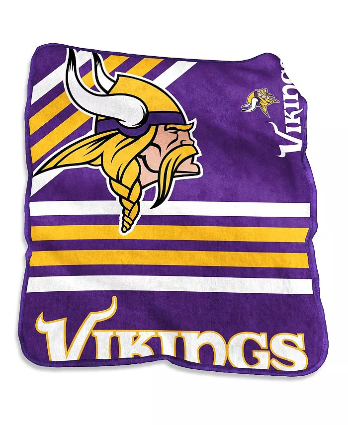 Logo Brands Minnesota Vikings 50'' x 60'' Plush Raschel Throw - Intensery