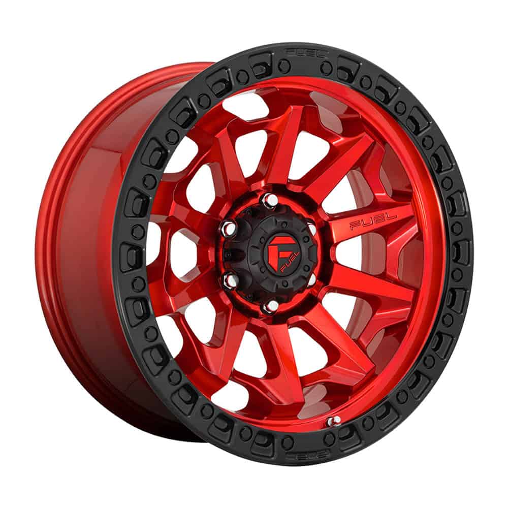 Fuel 1PC D695 COVERT D695 20X10 8X180 GL-RED-BBR -18MM - Intensery