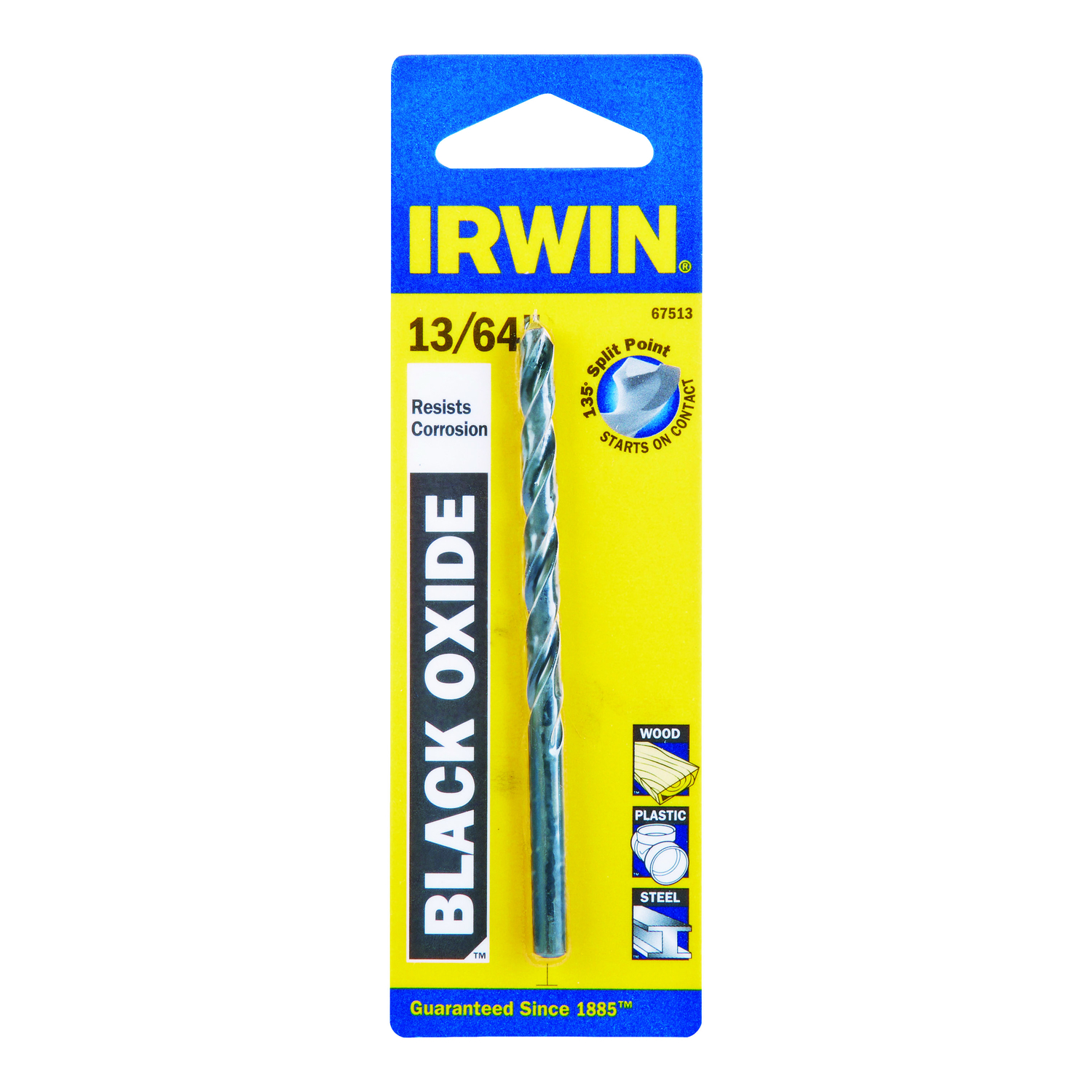 Irwin 13/64 in. X 3-5/8 in. L High Speed Steel Drill Bit 1 pc - Intensery