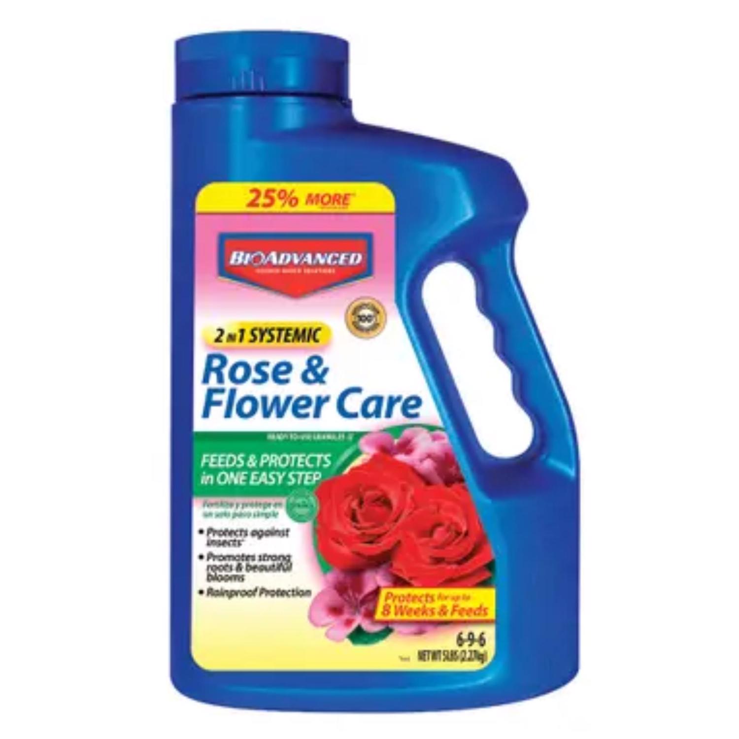 BioAdvanced Rose \u0026 Flower Care Granules Plant Food and Insect Control 5 lb - Intensery