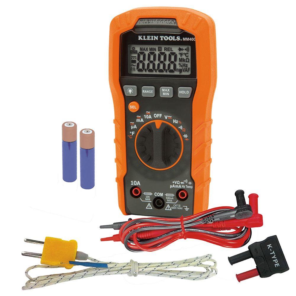 Klein Tools Digital Multimeter Auto-Range 600V MM400 from Klein Tools - Intensery