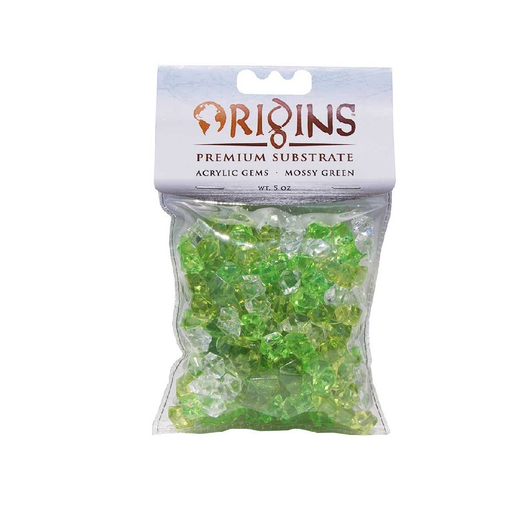 BioBubble Acrylic Gems 5 Ounce Bag in Mossy Green - Intensery