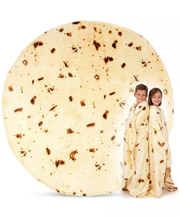 Zulay Kitchen Tortilla Giant Tortilla Throw Blanket for Adults and Kids 60 inch - Intensery
