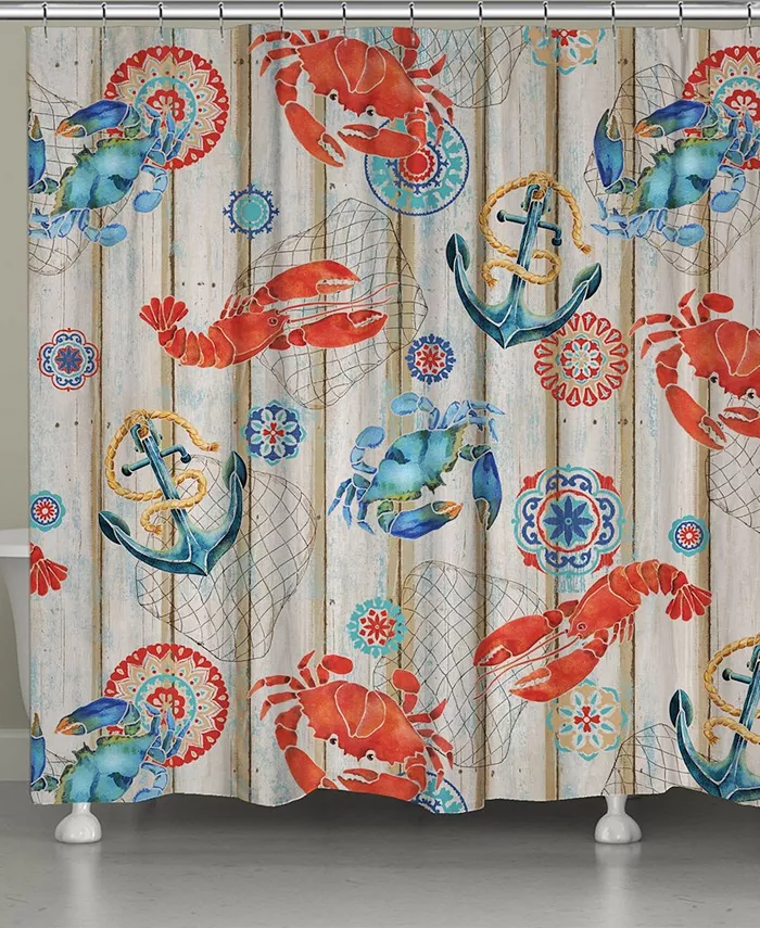 Laural Home Fresh Catch Shower Curtain - Intensery