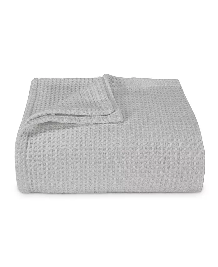Vera Wang Waffleweave Cotton Reversible Blanket， King - Intensery