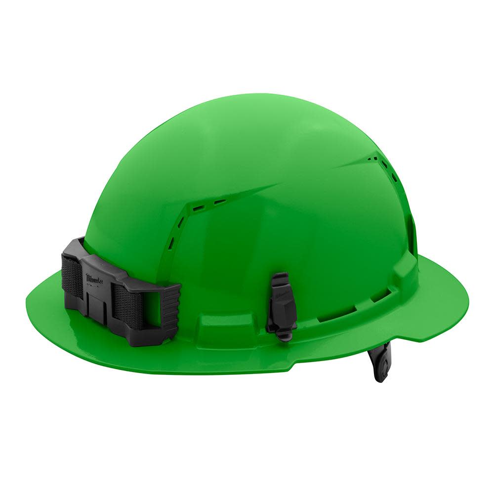 Milwaukee Green Full Brim Vented Hard Hat with 6pt Ratcheting Suspension Type 1 Class C 48-73-1227 from Milwaukee - Intensery